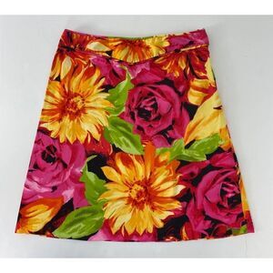 Floral Skirt Grace Elements Spring Summer Rose Sunflower Daisy - Size 10